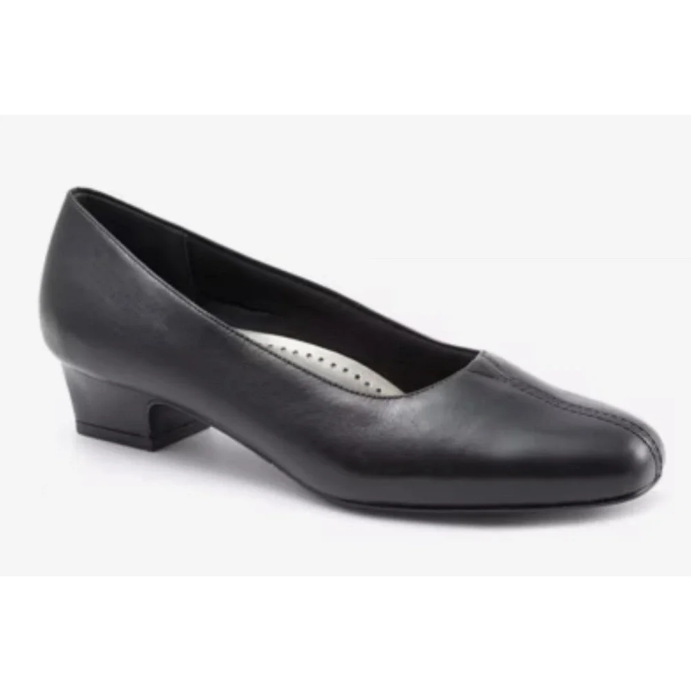 Trotters T3235-001 DORIS Women's NEW Low Heeled Pump Black Sz-6N